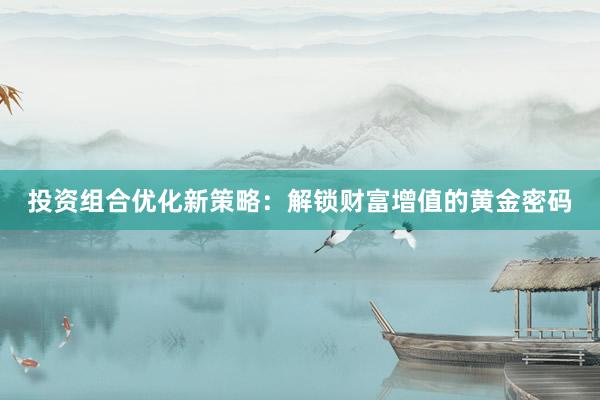 投资组合优化新策略：解锁财富增值的黄金密码