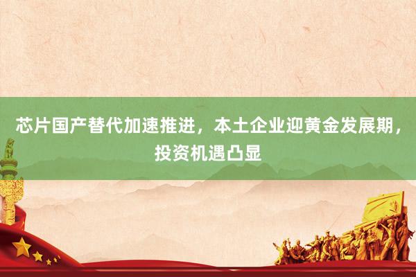 芯片国产替代加速推进，本土企业迎黄金发展期，投资机遇凸显