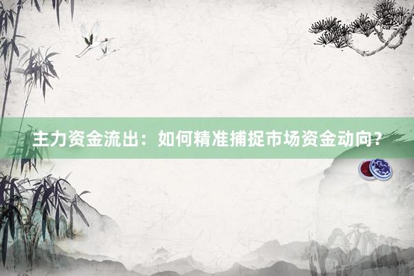 主力资金流出：如何精准捕捉市场资金动向？
